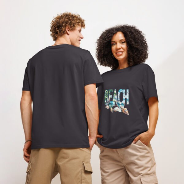 Coastal Vibes Tee - Unisex organic ribbed neck t-shirt - Image 3