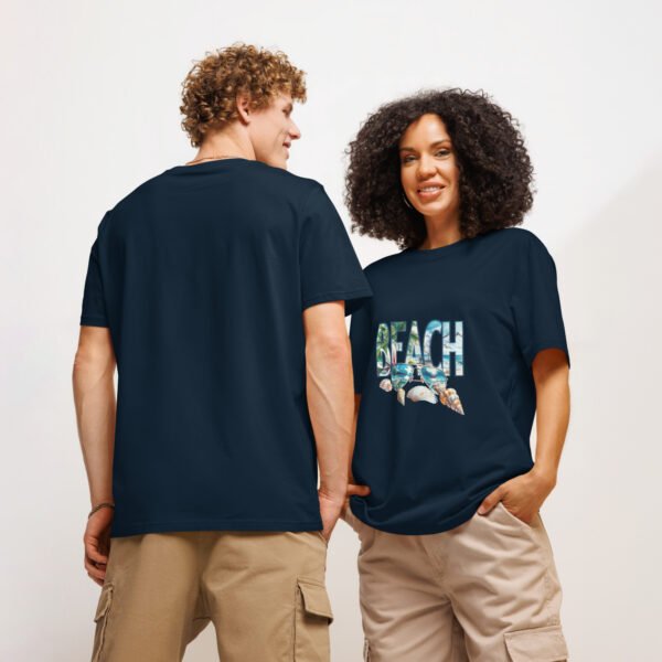 Coastal Vibes Tee - Unisex organic ribbed neck t-shirt - Image 2