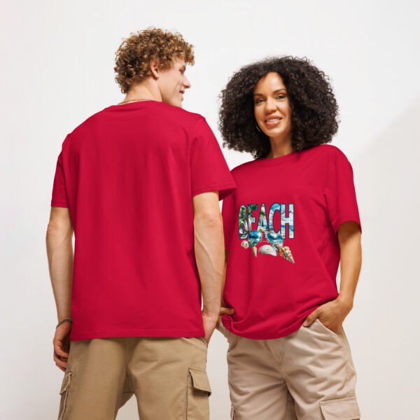 Coastal Vibes Tee - Unisex organic ribbed neck t-shirt - Image 4