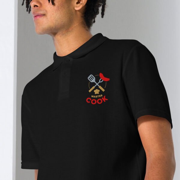 Unisex Master Cook Pique Polo Shirt - Image 3