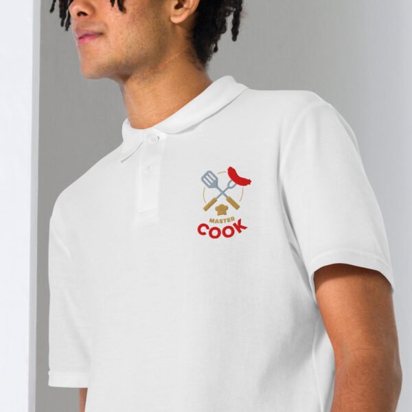 Unisex Master Cook Pique Polo Shirt - Image 5